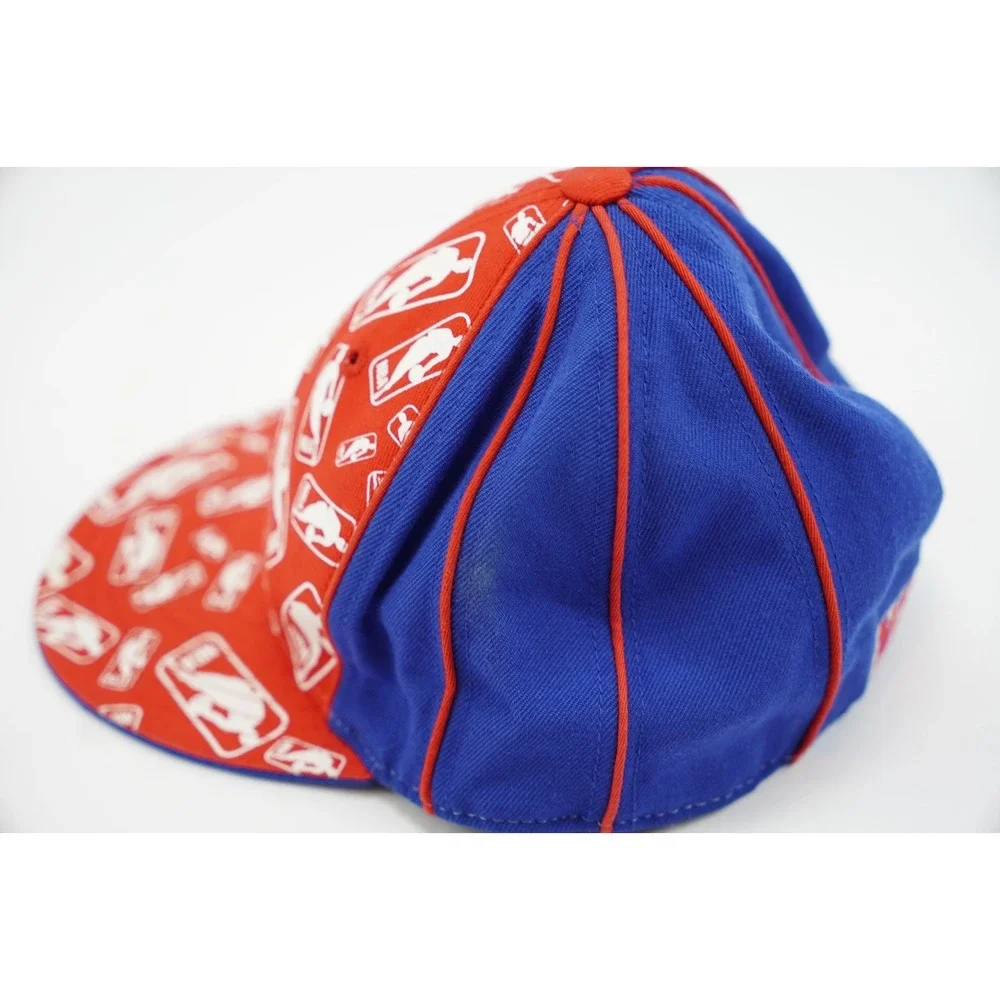 Vintage Red Blue Piping Adidas NBA Logoman Hat Cap‎ Size 7 1/4 Rare VGC